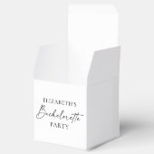 Moderne minimalistische kalligrafie Bachelorette P Bedankdoosjes (Geopend)