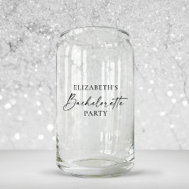 Moderne minimalistische kalligrafie Bachelorette P Blikvorm Glas