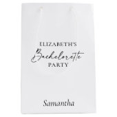Moderne minimalistische kalligrafie Bachelorette P Medium Cadeauzakje (Voorkant)