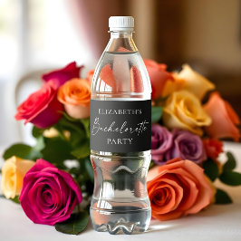 Moderne Minimalistische Kalligrafie Bachelorette Waterfles Etiket