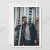 Moderne minimalistische kalligrafie Boy afstuderen Kaart (Voorkant)