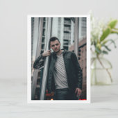 Moderne minimalistische kalligrafie Boy afstuderen Kaart (Staand voorkant)