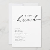 Moderne minimalistische kalligrafie Bridal Brunch Kaart (Voorkant)