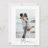 Moderne minimalistische kalligrafie Bridal Brunch Kaart (Achterkant)