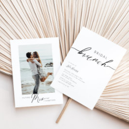 Moderne minimalistische kalligrafie Bridal Brunch Kaart
