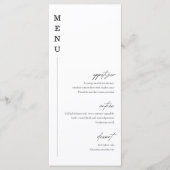 Moderne & minimalistische kalligrafie Bruiloft Fla Menu (Voorkant)