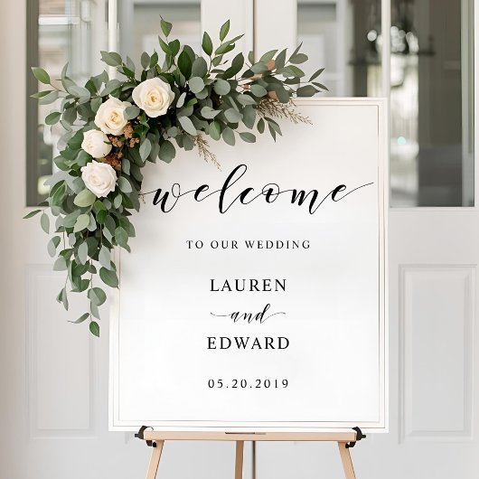 Moderne Minimalistische Kalligrafie Bruiloft Welko Poster