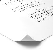 Moderne minimalistische kalligrafie bruiloft zitsc poster (Hoek)