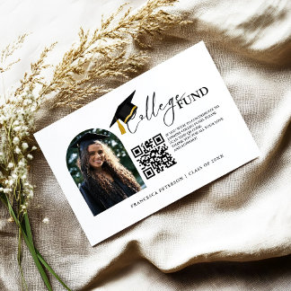 Moderne minimalistische kalligrafie College Fonds  Informatiekaartje