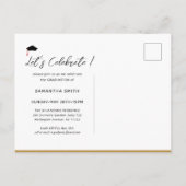 Moderne minimalistische kalligrafie Eén foto-Afstu Uitnodiging Briefkaart (Achterkant)