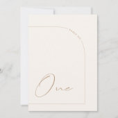 Moderne minimalistische kalligrafie Eén tabelnumme Kaart (Voorkant)