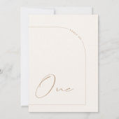 Moderne minimalistische kalligrafie Eén tabelnumme Kaart (Achterkant)