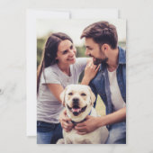 Moderne Minimalistische Kalligrafie Foto Bruiloft Save The Date (Achterkant)