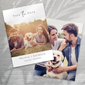 Moderne minimalistische kalligrafie Fotobruiloft Save The Date