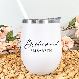 Moderne minimalistische kalligrafie-inktbridesmaïd