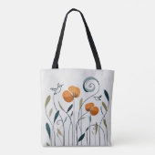 Moderne minimalistische kalligrafie kolibries bloe tote bag (Achterkant)