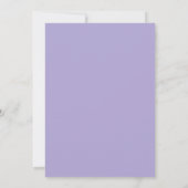 Moderne minimalistische kalligrafie Lavendel bruil Save The Date (Achterkant)