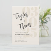 Moderne minimalistische kalligrafie noemt crème fo kaart (Staand voorkant)