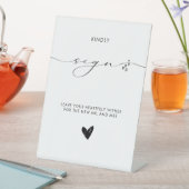 Moderne minimalistische kalligrafie reclamebord met voetstuk (Insitu)