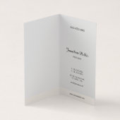 Moderne minimalistische kalligrafie script eenvoud visitekaartje (Binnen)