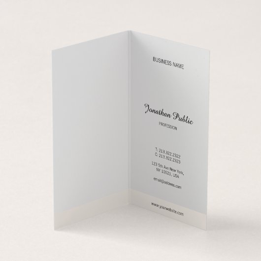 Moderne minimalistische kalligrafie script eenvoud visitekaartje (Binnen)