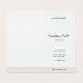 Moderne minimalistische kalligrafie script eenvoud visitekaartje (Binnenkant ongevouwen)