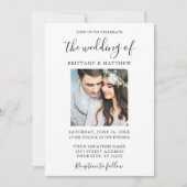 Moderne minimalistische kalligrafie script foto br kaart (Voorkant)