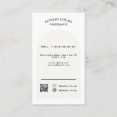 Moderne Minimalistische Kalligrafie Script  Fotogr Visitekaartje (Achterkant)