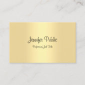 Moderne minimalistische kalligrafie script gouden  visitekaartje (Voorkant)