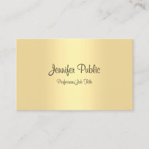 Moderne minimalistische kalligrafie script gouden  visitekaartje