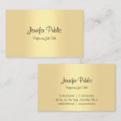 Moderne minimalistische kalligrafie script gouden  visitekaartje (Voorkant / Achterkant)