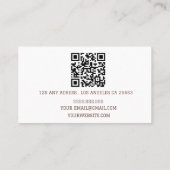 Moderne Minimalistische Kalligrafie Script QR-code Visitekaartje (Achterkant)