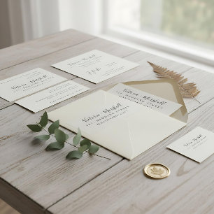 Moderne minimalistische kalligrafie stijl Return Etiket