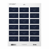 Moderne minimalistische kalligrafie Terugzendadres Etiket (Full Sheet)