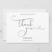Moderne Minimalistische Kalligrafie Trouw Dankkaar Bedankkaart (Voorkant)