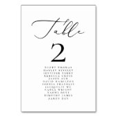 Moderne minimalistische kalligrafie trouwnamen 2 kaart (Achterkant)