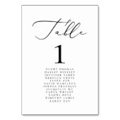 Moderne minimalistische kalligrafie trouwnamen kaart (Voorkant)