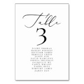 Moderne minimalistische kalligrafie trouwnamen kaart (Voorkant)