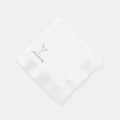 Moderne minimalistische kalligrafie verjaardagsfee servet (Hoek)