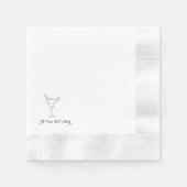 Moderne minimalistische kalligrafie verjaardagsfee servet (Voorkant)