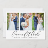 Moderne minimalistische kalligrafie Weddenschap 3 Bedankkaart (Voorkant)