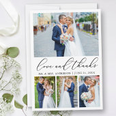 Moderne minimalistische kalligrafie Weddenschap 4 Bedankkaart