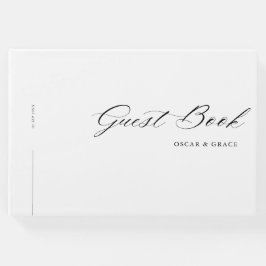 Moderne minimalistische kalligrafie zwart wit brui gastenboek