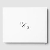 Moderne minimalistische kalligrafie zwart wit brui gastenboek (Achterkant)