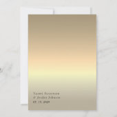 Moderne minimalistische kalligrafie zwarte bruilof kaart (Achterkant)