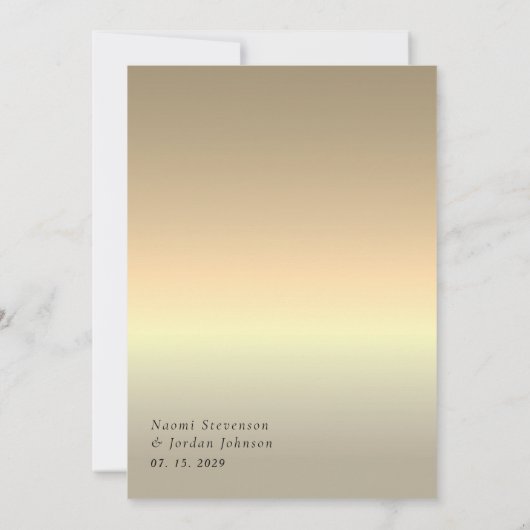 Moderne minimalistische kalligrafie zwarte bruilof kaart (Achterkant)