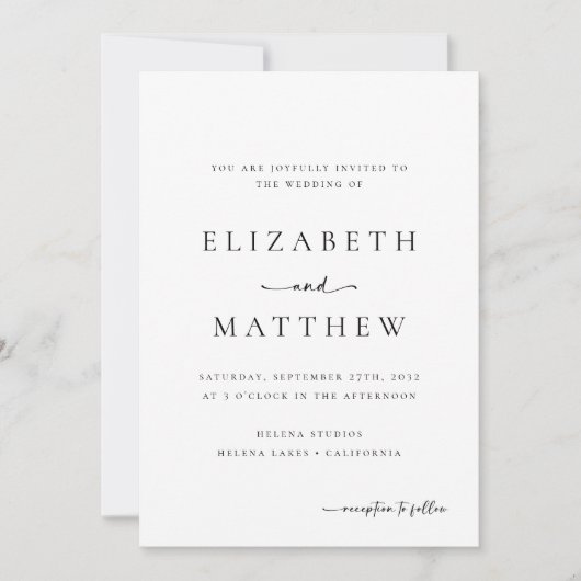 Moderne minimalistische kalligrafiescript kaart (Voorkant)