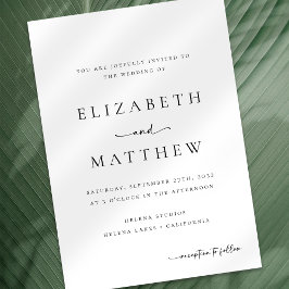 Moderne minimalistische kalligrafiescript kaart