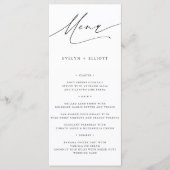 Moderne minimalistische kalligrafiescript menu (Voorkant)