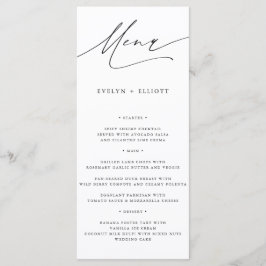 Moderne minimalistische kalligrafiescript menu